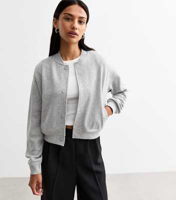 Grey Jersey Bomber Jacket 