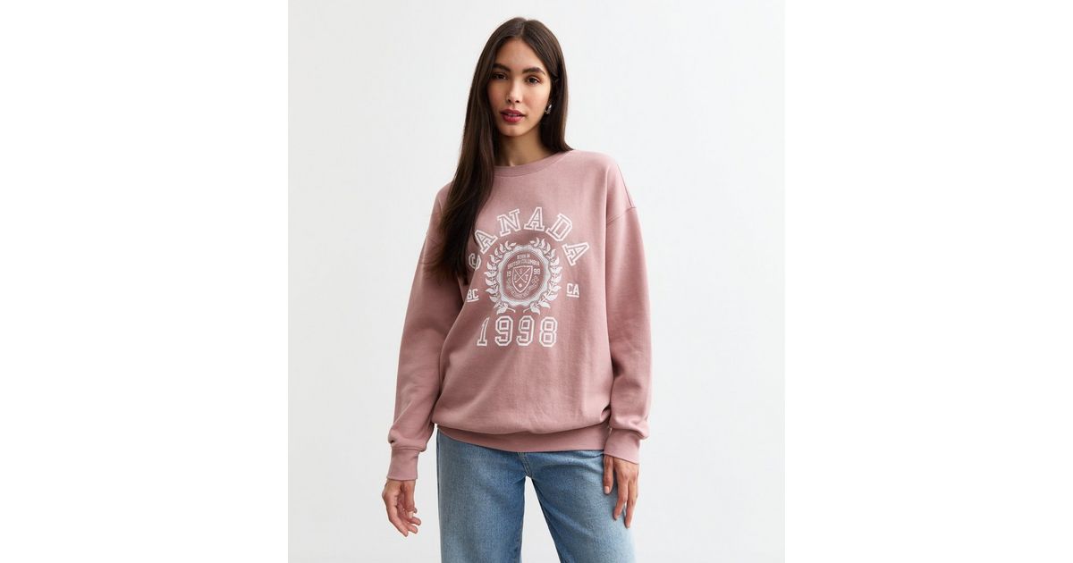 Pink Canada Graphic Jersey Sweatshirt | New Look