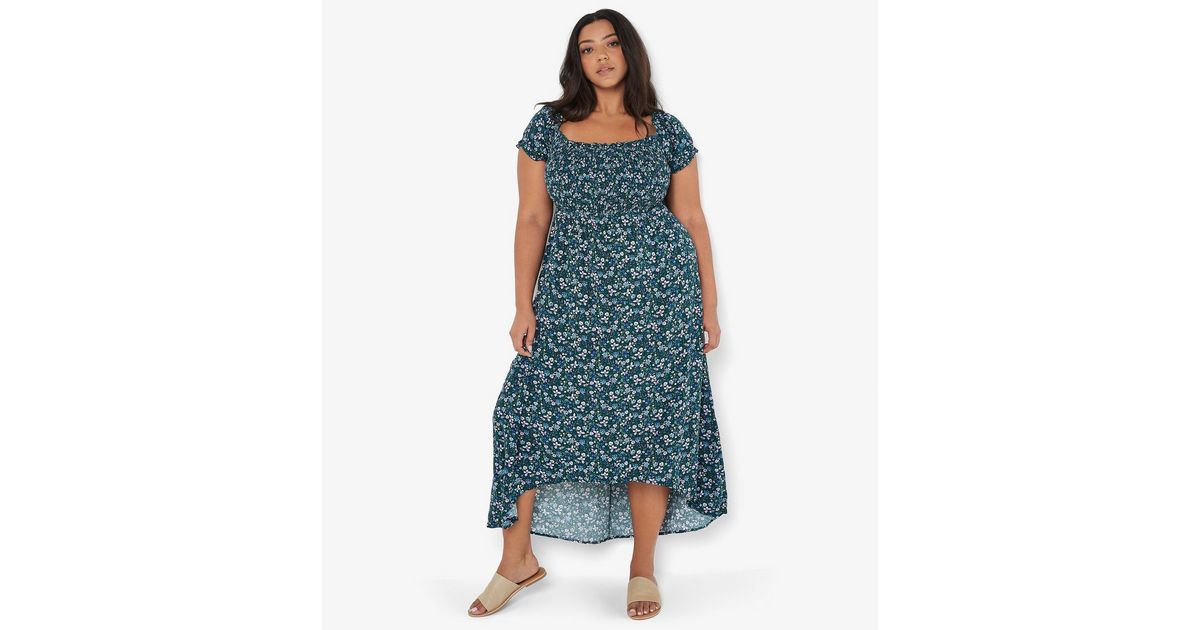 Bardot Green Floral Dress Women's Dresses Lipsy Bardot Flower Trim Midi  Dress HOT Lipsy