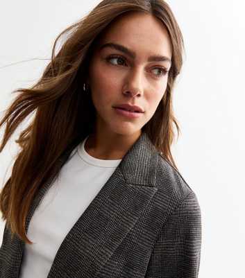 Petite Grey Check Ponte Blazer