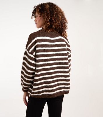 Blue Vanilla Brown Striped Jumper New Look