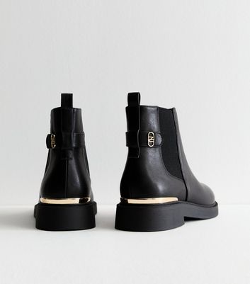 Chelsea boots with gold trim hotsell