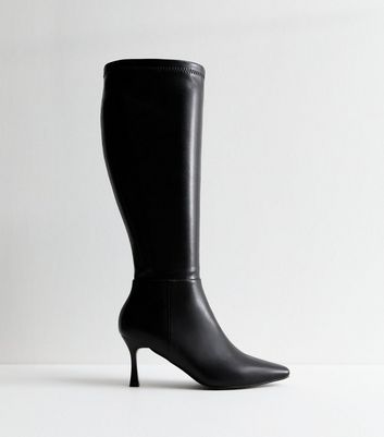 New look black knee high boots best sale