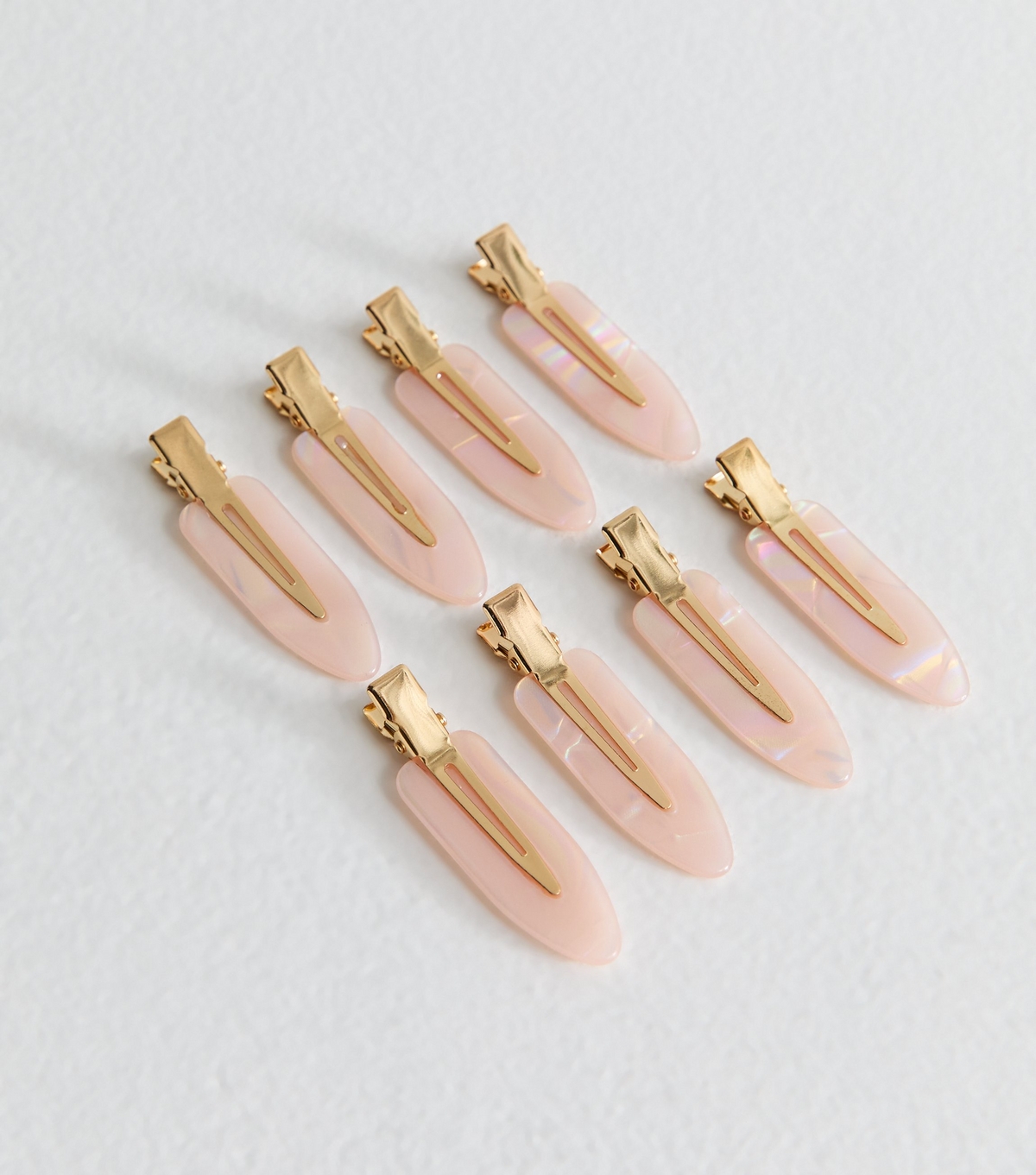 Pack of 8 Pink Setting Hair Clips New Look