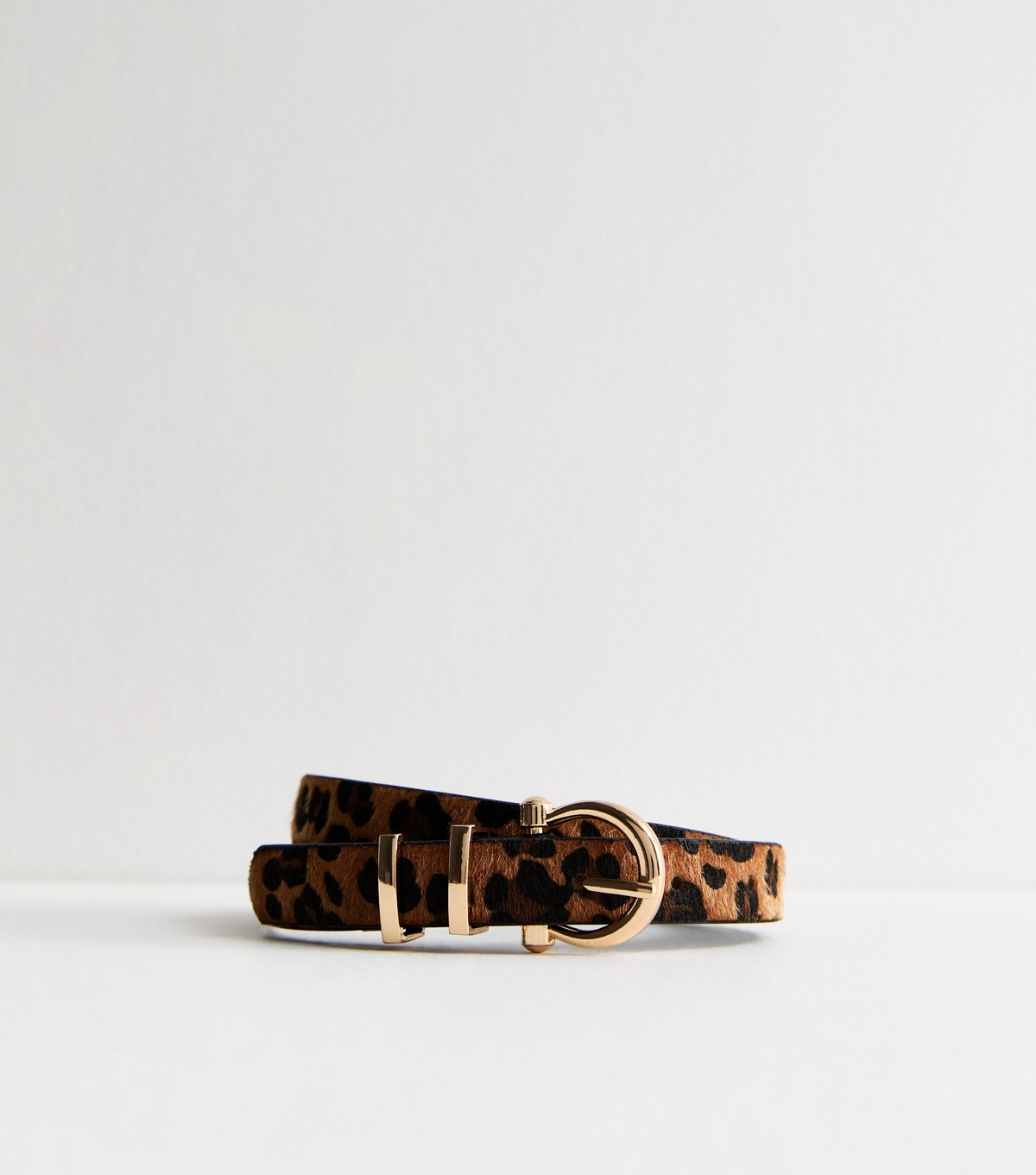 Brown Brushed Leopard Print Belt New Look