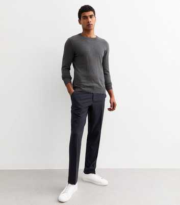 Farah Navy Straight Trousers