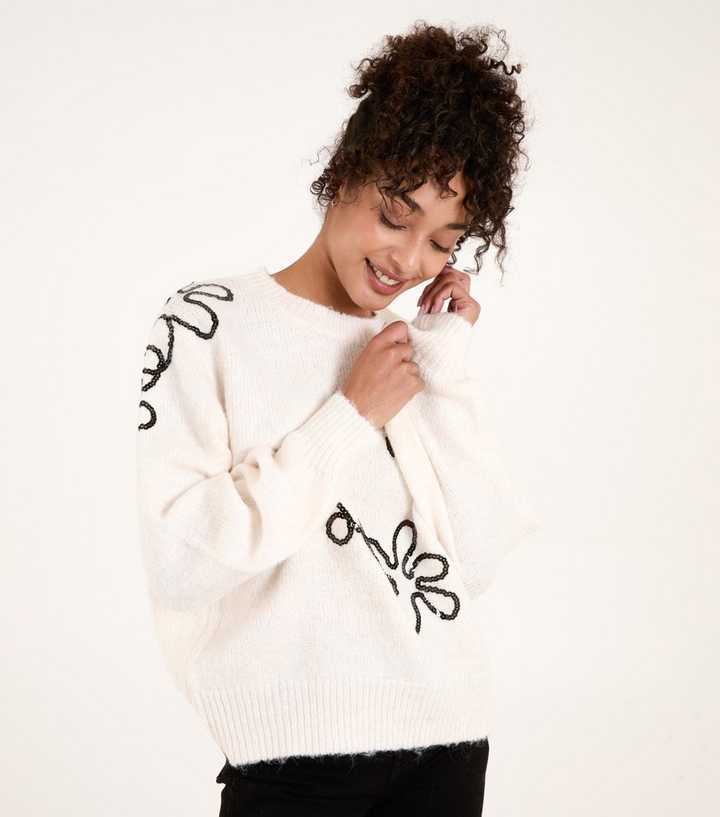 Blue Vanilla Stone Abstract Print Jumper
