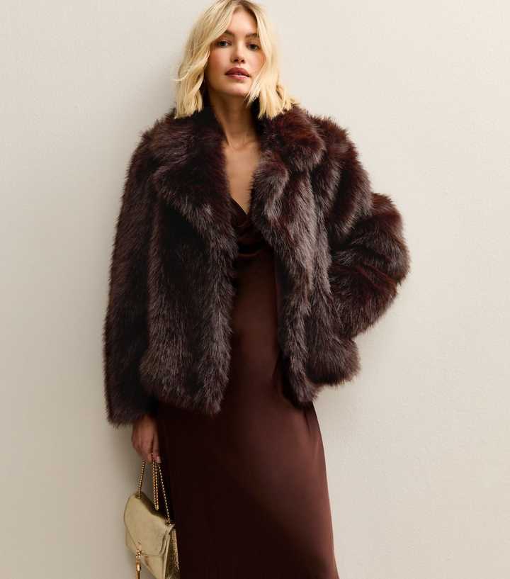 Brown Faux Fur Coat