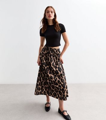 Leopard print skirt cotton on best sale