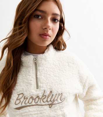 Girls Cream Brooklyn Embroidered Jumper