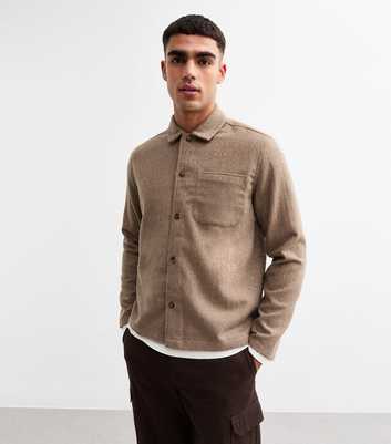 Light Brown Regular Woven Overshirt