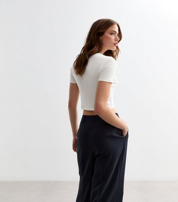 Off White Mini Cotton Cropped T-Shirt