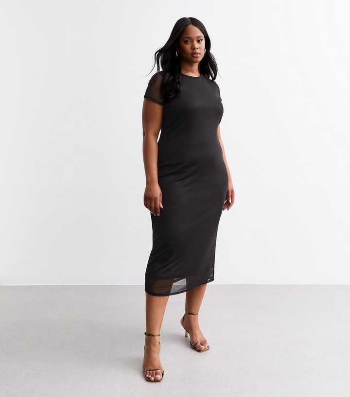 gold dress or black and blue Ruched Tiered Cap Sleeve Midi Dress