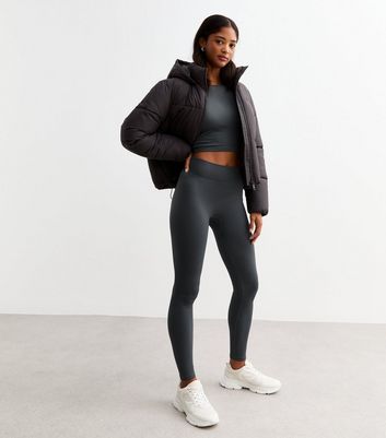レッグウェア SIDE LINE WAIST CROSS LEGGINGS *6 Women's Active Criss Cross Lace-up Mesh Side Leggings, Black