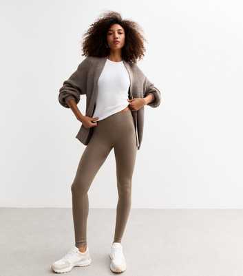 Mink Ribbed Seamless Leggings