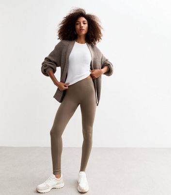 【COLOR iN ID】Mink bello leggings Mink Ribbed Seamless Leggings | New Look