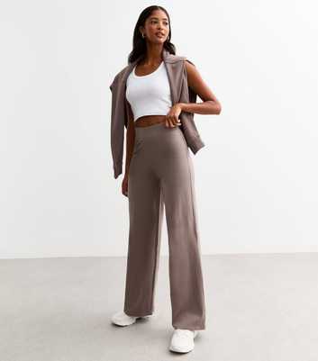 Mink High Waist Wide Leg Leggings