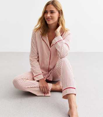 White Striped Pyjama Set