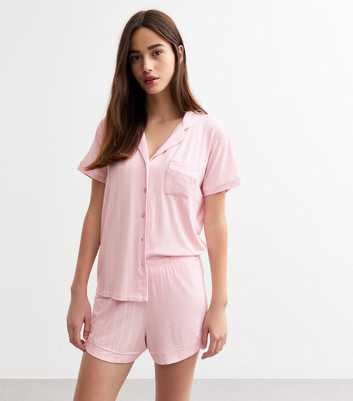 Pink Striped Short Pyjama Set