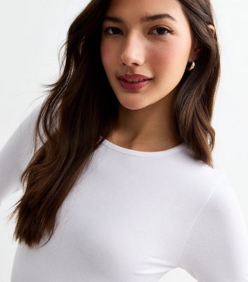 White Crew Neck Bodysuit main image 0
