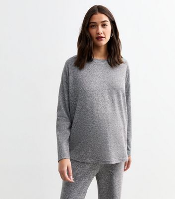 Maternity Dark Grey Long Sleeve Top New Look