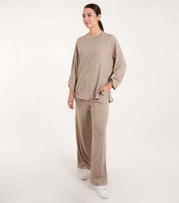 Blue Vanilla Light Brown Oversized Lounge Set