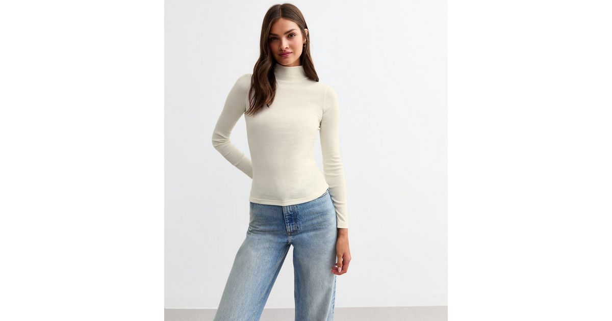 Off-White 100% Cotton Round Neck Cap Sleeve Top main image 1