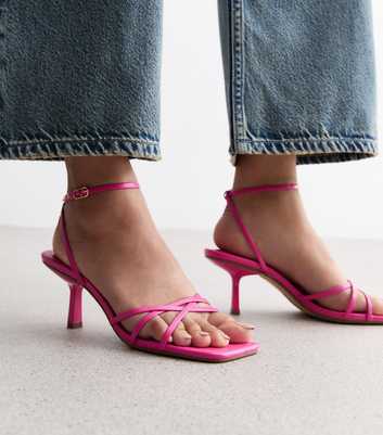 Public Desire Idina Pink Strappy Sandals