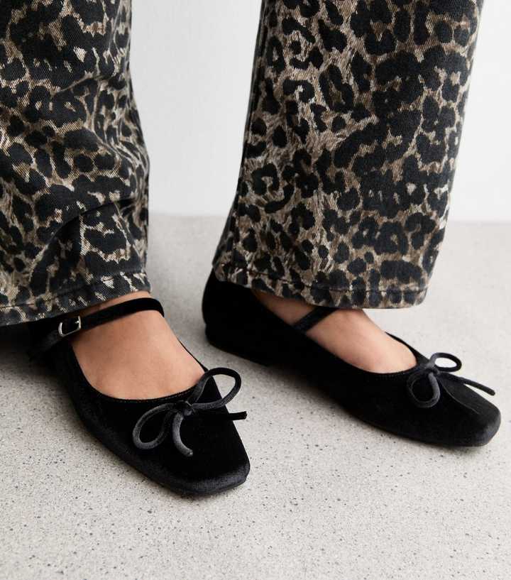 Public Desire Kandi Velvet Ballet Pumps 