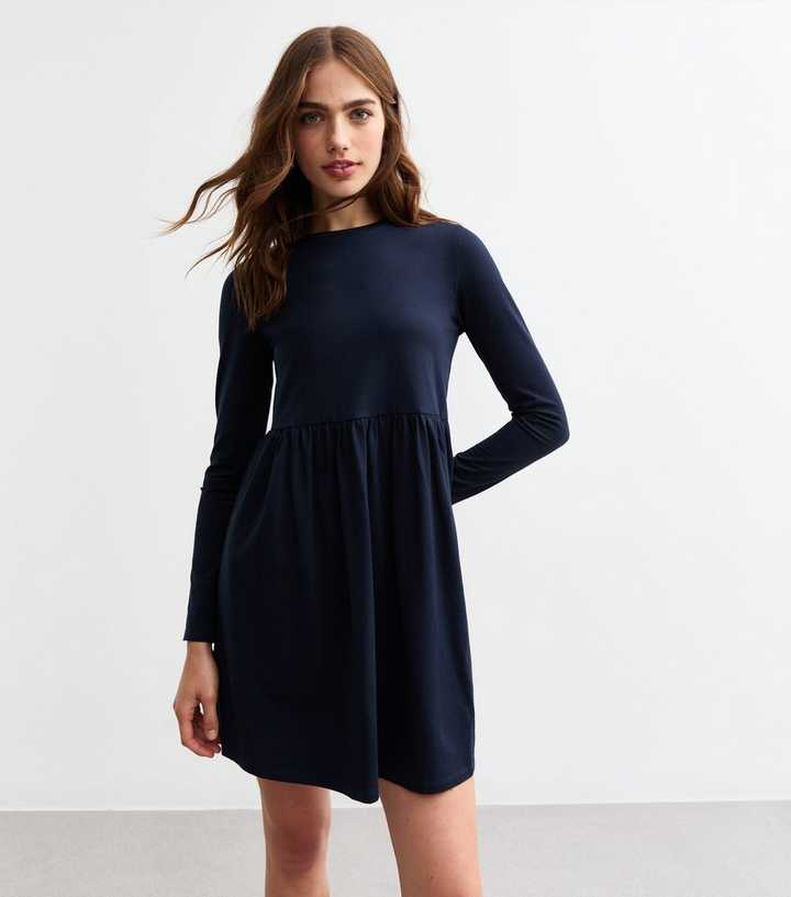 Long Sleeve Smock Mini Dress