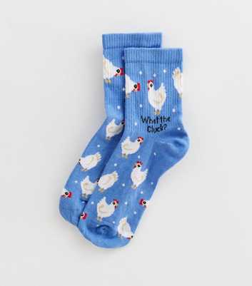 Blue What The Cluck Socks