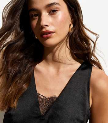 Black Lace Insert Cami Top