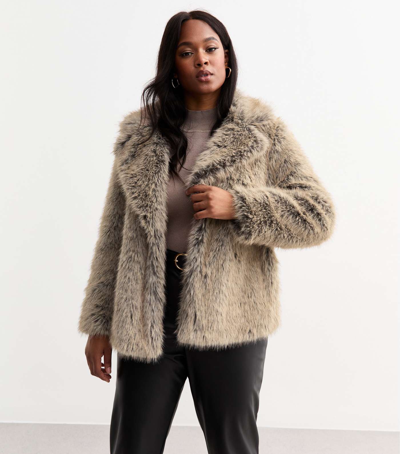 Faux Fur Coat Bubble Womens Coat Grey Bubble Fur Coat Grey Faux