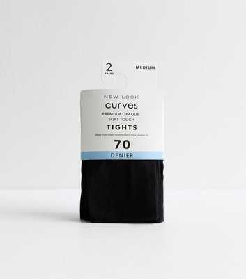 Curves 2 Pairs of Premium Opaque Soft Touch 70 Denier Tights