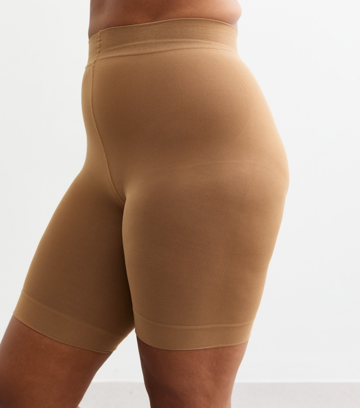 Plus Size Tan Anti Chafing Shorts Curves New Look