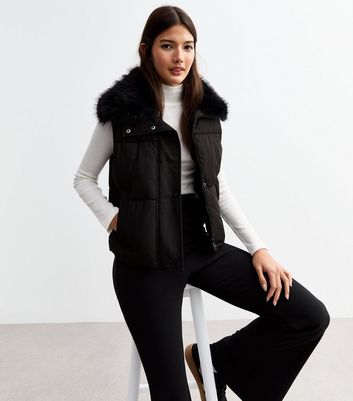 Black puffa gilet online