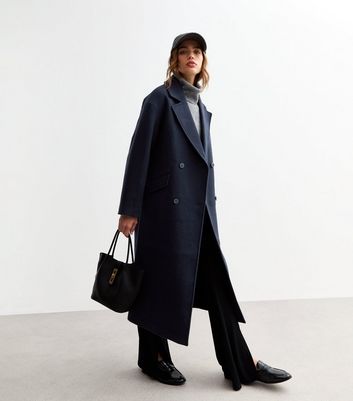 New look navy coat hotsell