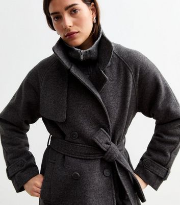 Funnel neck peacoat women's shop