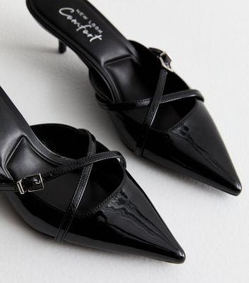 Pointed kitten heel mules best sale