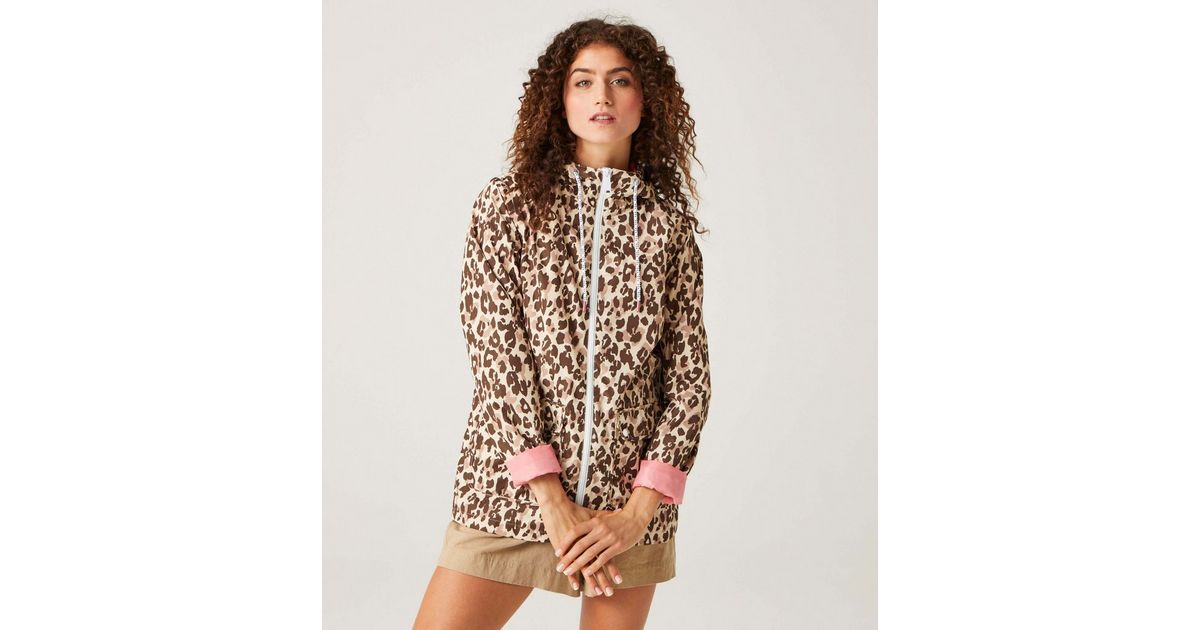 Regatta Brown Leopard Print Bayletta Waterproof Jacket New Look