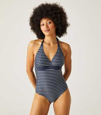 Regatta Navy Stripe Flavia II Halter Swimsuit