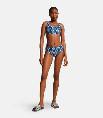 Regatta Orla Kiely Blue Floral Reversible Bikini Set New Look