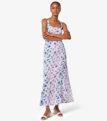 Apricot Purple Floral-Print Cami Maxi Dress New Look