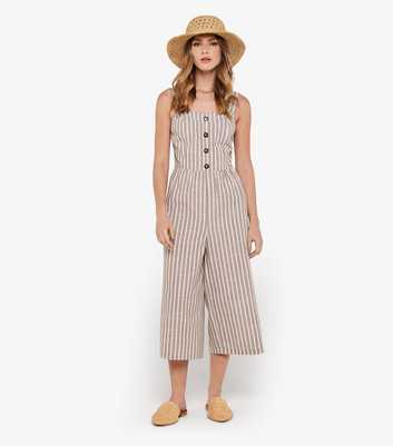 Apricot Stone Stripe Jumpsuit 