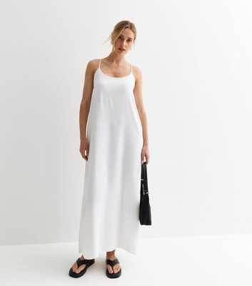 Gini London White Cross-Strap Maxi Dress