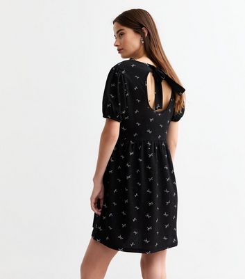 Chloe Open Back Bow Detail Mini Dress