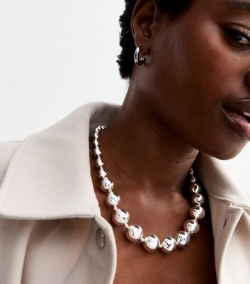 New look silver necklace discount