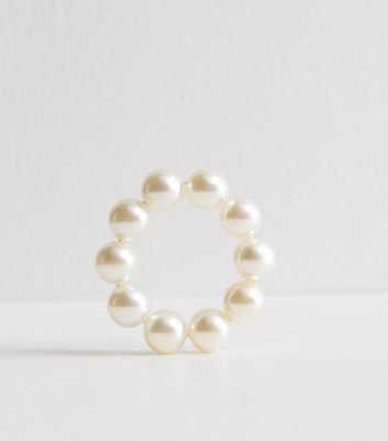 Cream Faux Pearl Hairband