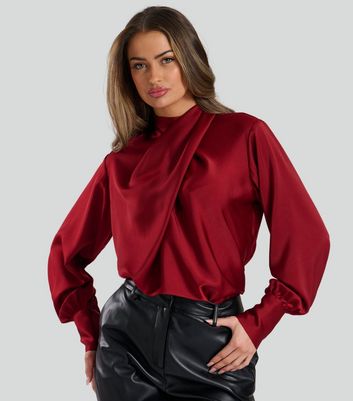 New look satin blouse on sale