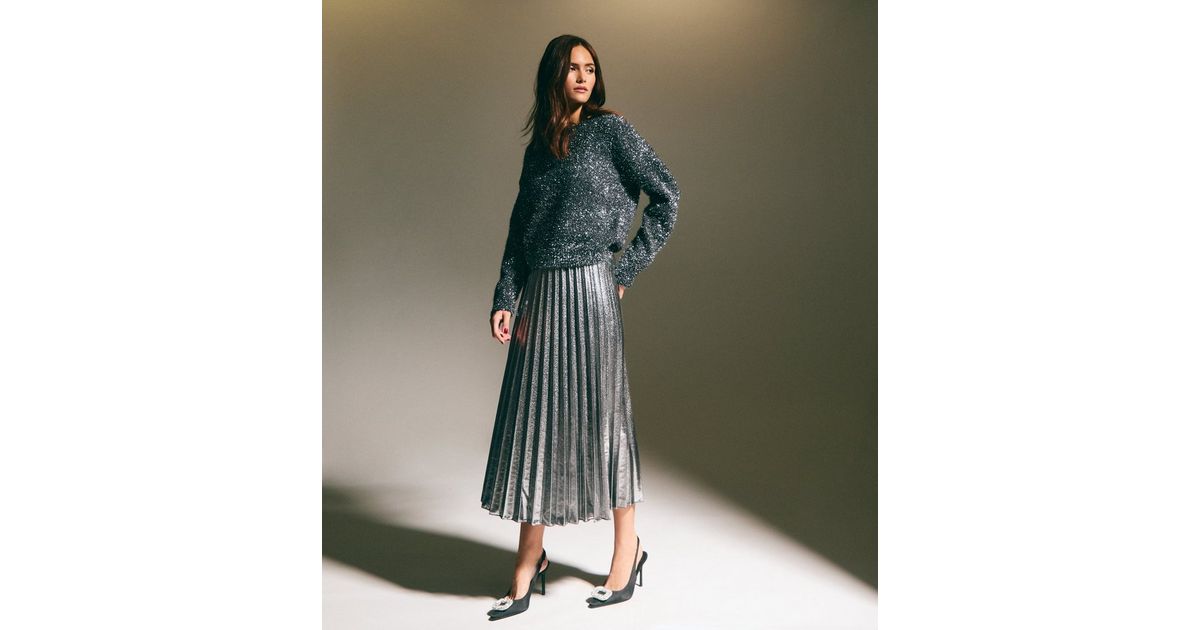 Valencia Shimmer Pleat Skirt main image 0
